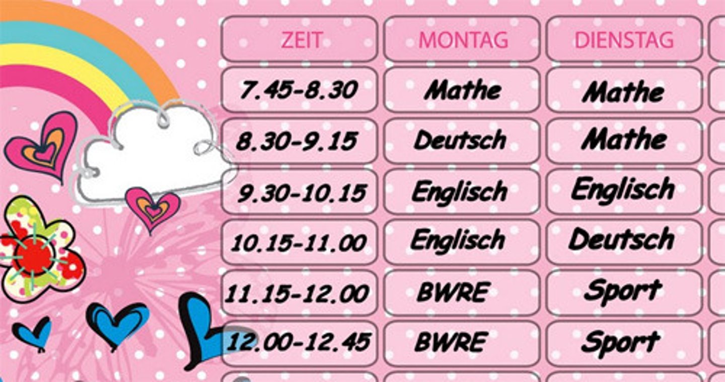 <p>class schedule</p>