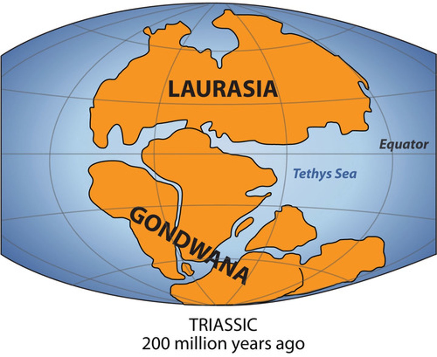 <p>Northern part of Pangea after the split</p>