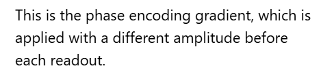 <p>C. Phase encoding gradient</p>
