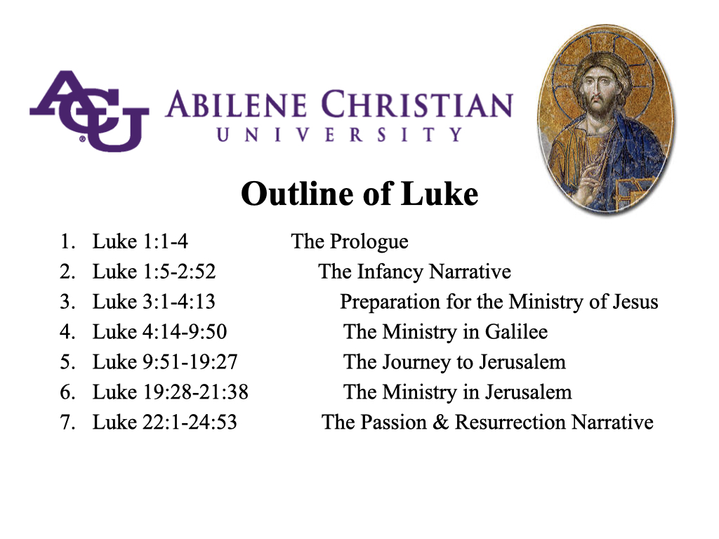 <p>Outline of Luke</p>