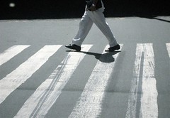 <p>To cross in the cross walk</p>