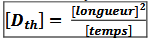 <p>D<sub>th</sub> =&nbsp;λ/µc</p>
