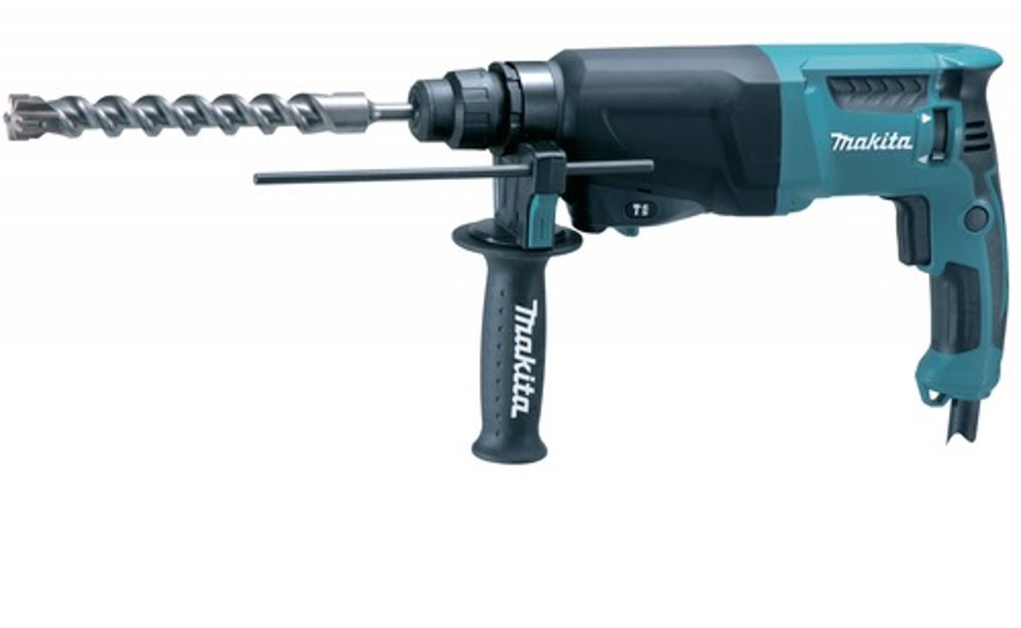 <p>is like an electric drill that operates with both rotating and reciprocating actions and is used to drill holes in concrete</p>