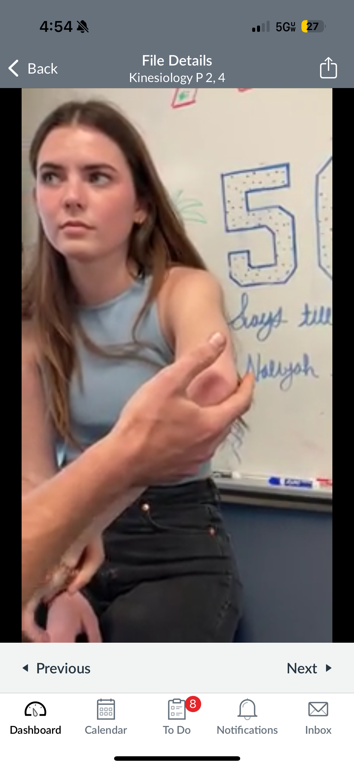 <p>A clinical test used to evaluate shoulder impingement by bringing the arm into forward flexion and internal rotation while stabilizing the scapula. </p>