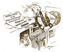 <p>The cartoon on the left was published on February 1, 1917. The “notice” from Germany to Uncle Sam states the following:</p><figure data-type="blockquoteFigure"><div><blockquote><p>Ruthless warfare at sea. Ships enter blockade zone at their risk. Pledges as to warnings cancelled. GERMANY</p></blockquote><figcaption>GERMANY</figcaption></div></figure><p>What was the effect of the message shown in this cartoon?</p><p><span style="color: rgb(124, 178, 124)">A. The United States declared war after the USS Maine was blown up in Havana Harbor</span><br><span style="color: #9e6060">B. The United States declared war after Germany sank American ships in the blockaded zone</span><br><span style="color: #607d9e">C. The Zimmerman telegram offered Florida and Georgia to Mexico in exchange for an alliance</span><br><span style="color: #9e6081">D. Germany announced it would not attack passenger ships or merchant ships without warning</span></p>