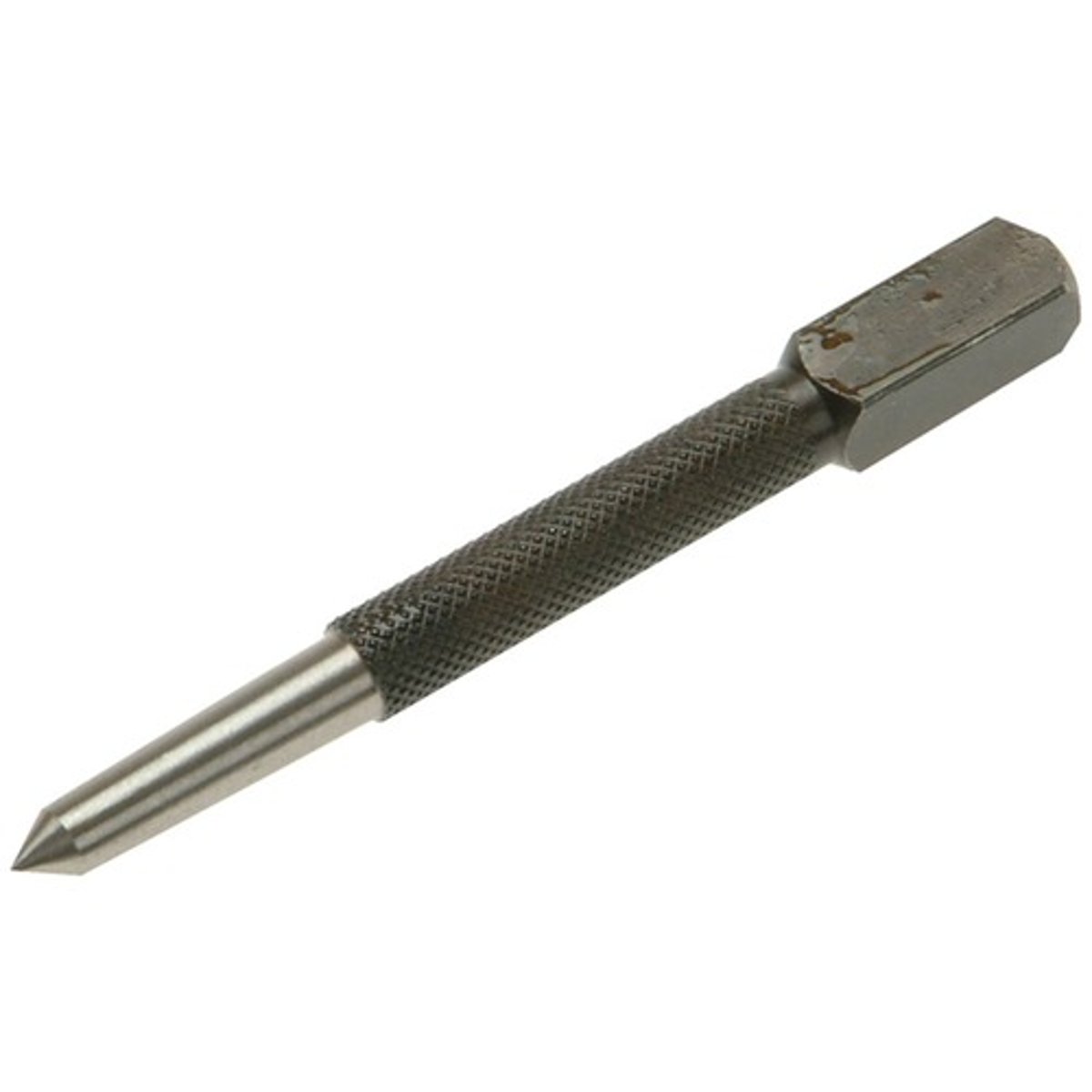 <p>Used on metal to create a tiny mark or dent in the work piece. This helps to guide a drill and prevent drift.</p>