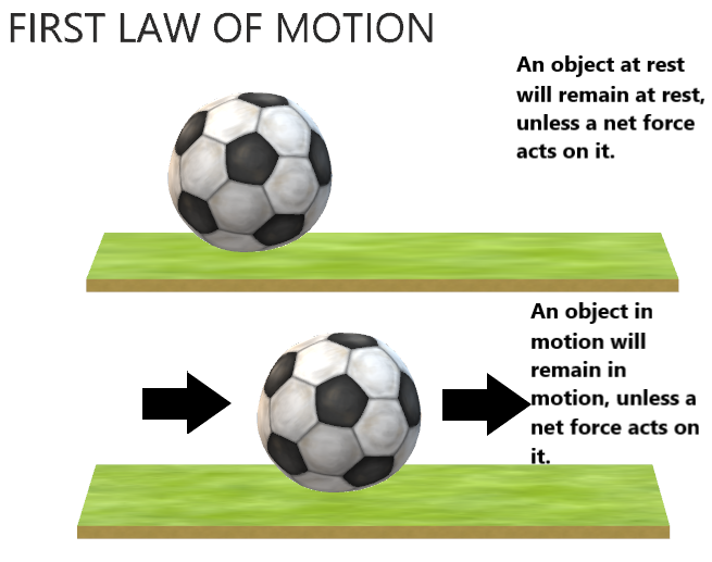 Explanation of Newton's First Law.