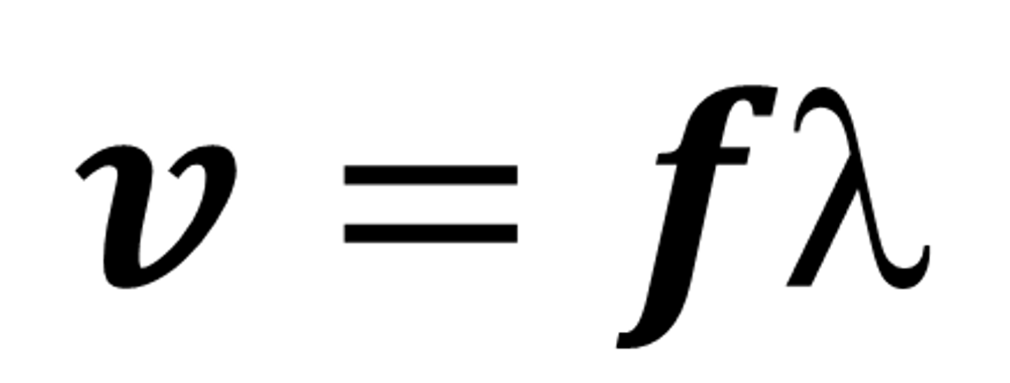 <p>distance a wave travels per unit of time</p>