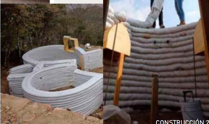 <p>Usamos sacos largos a base de elementos textiles, yute rellenos de arena y tierra local y fijados verticalmente con cañas de bambu</p>