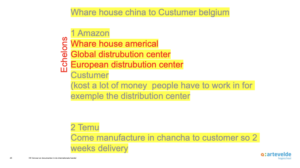 <p><span>Come manufacture in china to customer so 2 weeks delivery</span></p><p><span>Bring all chinise goods to Main hub (main whare house) then to Main hub in EU to save cost</span></p>