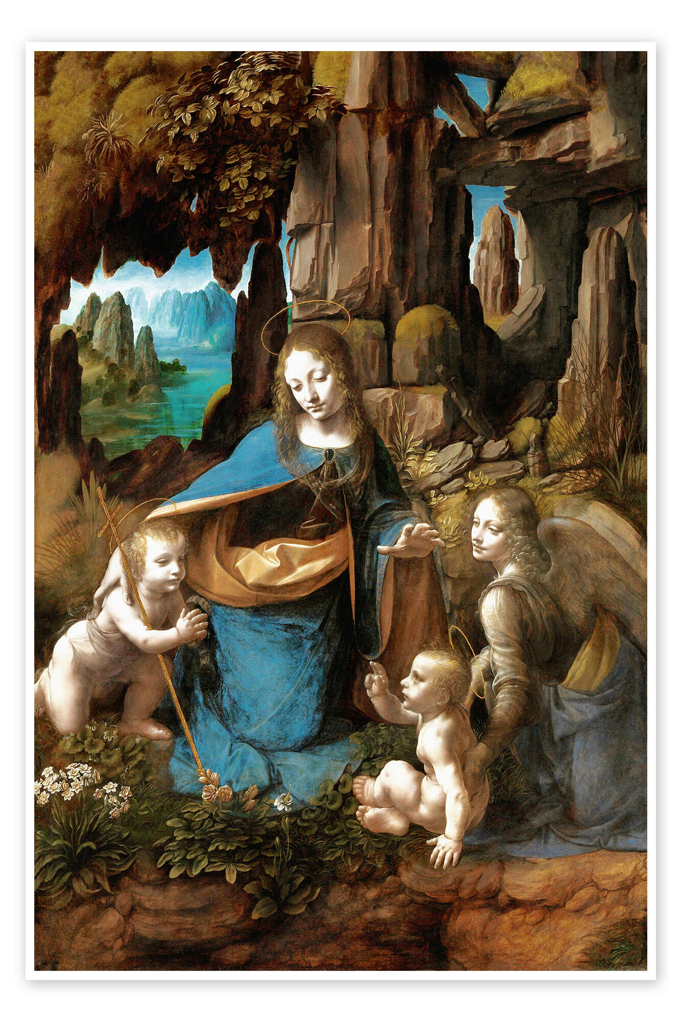 <p>De vinci- jesus, la vierge, </p><p>Le regard</p><p>jeu de mains pointe d’un pers. a l’autres</p><p>jeu dombre et de lumière</p><p>Compo triangulaire</p><p>Fun fact: l’ange qui point vers st jean baptiste, le message derrière cette action, dérange les gens, il se sente jugée (faites comme lui) donc un autre a été commandé (il est possible que de vinci n’est pas peint celui mais que ces aides l’ont peint)</p>
