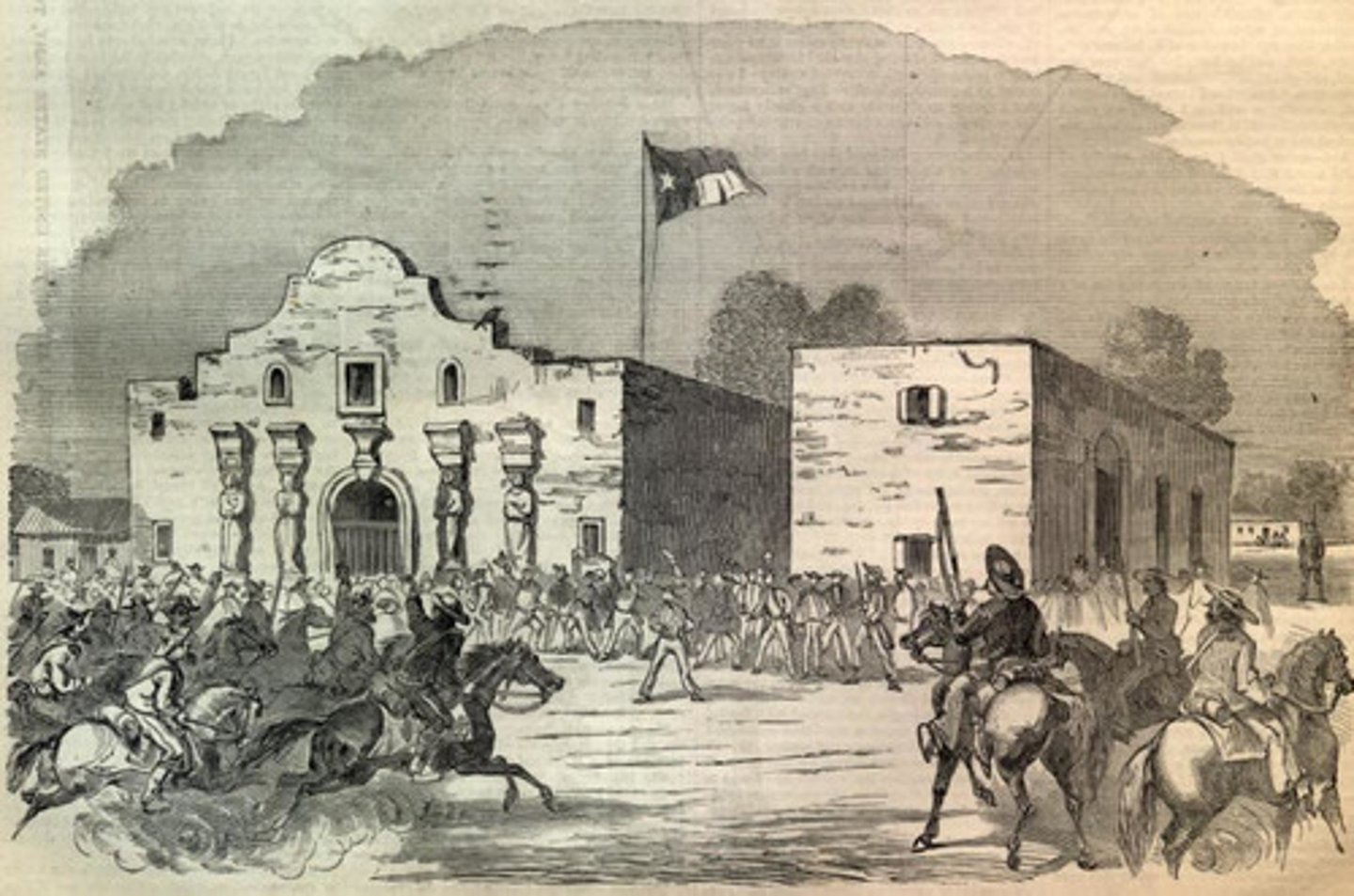 <p>all the defenders of the Alamo, 189 men, were killed. Seguin was left to bury their ashes</p>