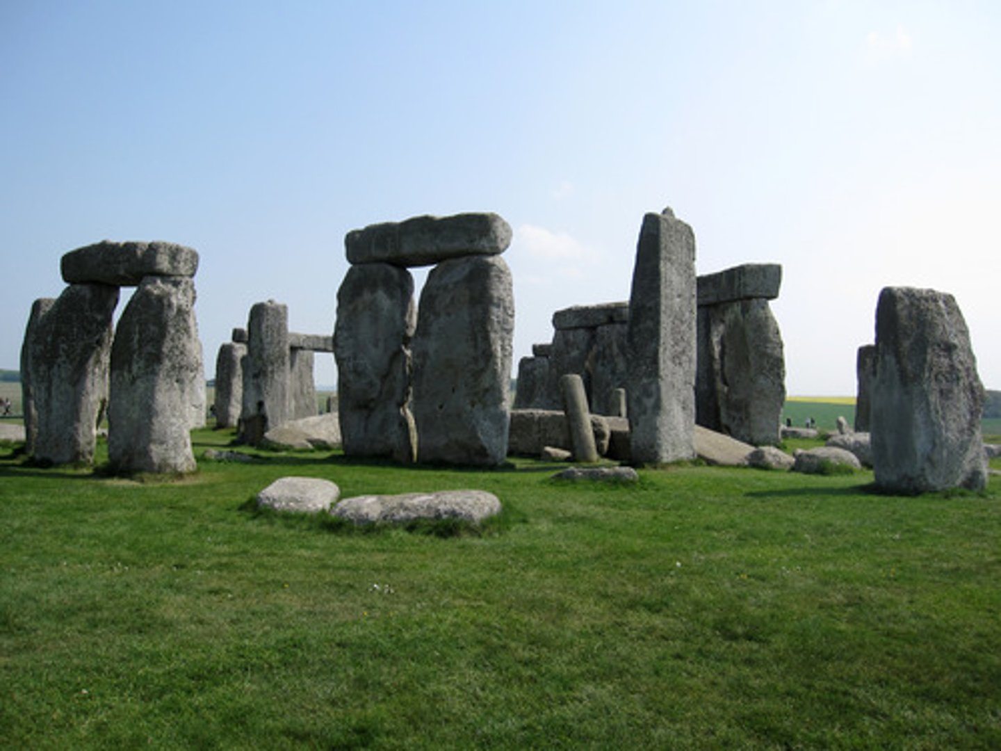 <p>Larger stones of Stonehenge, and similar stone circles; make up the outer ring, and inner U of Stonehenge</p>
