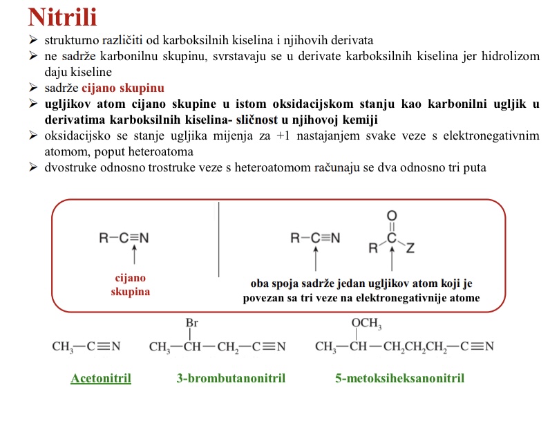 <ul><li><p>strukturno razliciti od karboksilnih kiselina i njihovih derivata</p></li><li><p>Ne sadrze karbonilnu skupinu</p></li></ul><p></p>