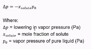 <ul><li><p>Using Raoult’s law. </p></li><li><p>Is in formularium. </p></li></ul><p></p>