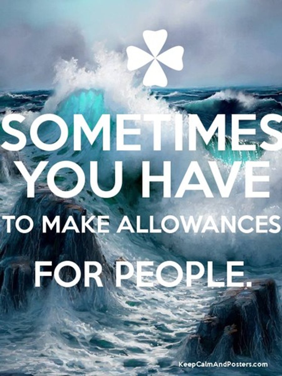 <p>châm chước (allow somebody to behave in a way that you would not usually accept, because of a problem, their characteristics or because there is a special reason) = lenient with /ˈliːniənt/</p><p>Ex: You have to make allowances for him because he’s tired.</p><p>We try to make allowances for our students’ different backgrounds.</p><p>The teacher was lenient with the students who arrived late, understanding their transportation difficulties.</p><p>The judge showed a lenient attitude towards the first-time offender, giving him a lighter sentence.</p><p>The company's lenient policy allowed employees to work from home, promoting work-life balance occasionally.</p>