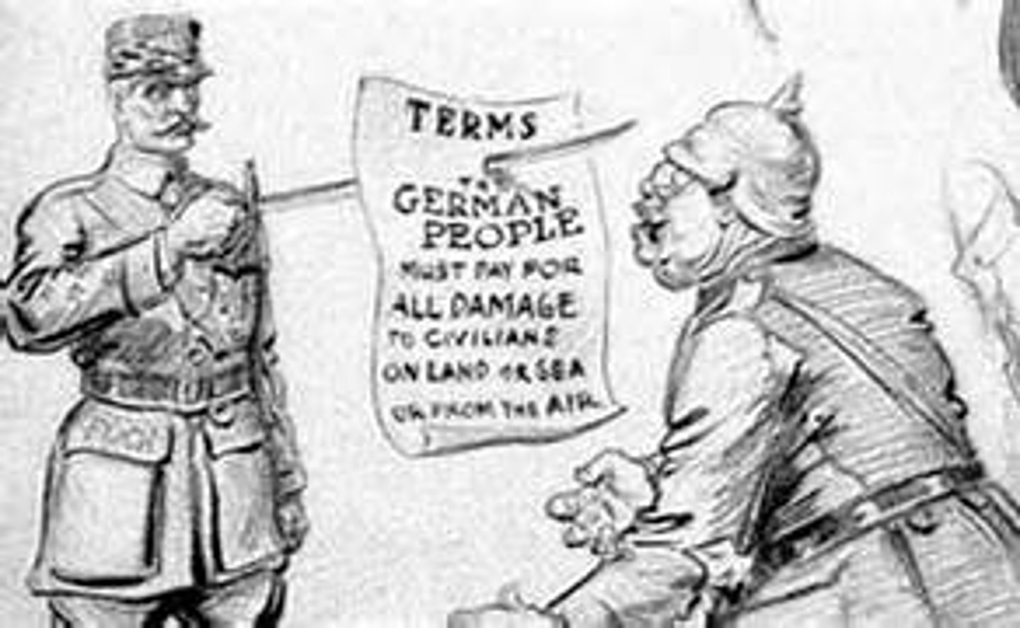 <p>Stated that Germany was to blame for starting the war.</p>