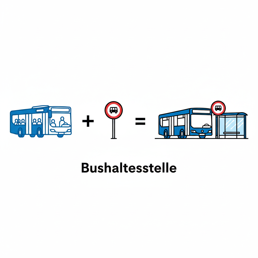 <p>der Bus, die Haltestelle</p>