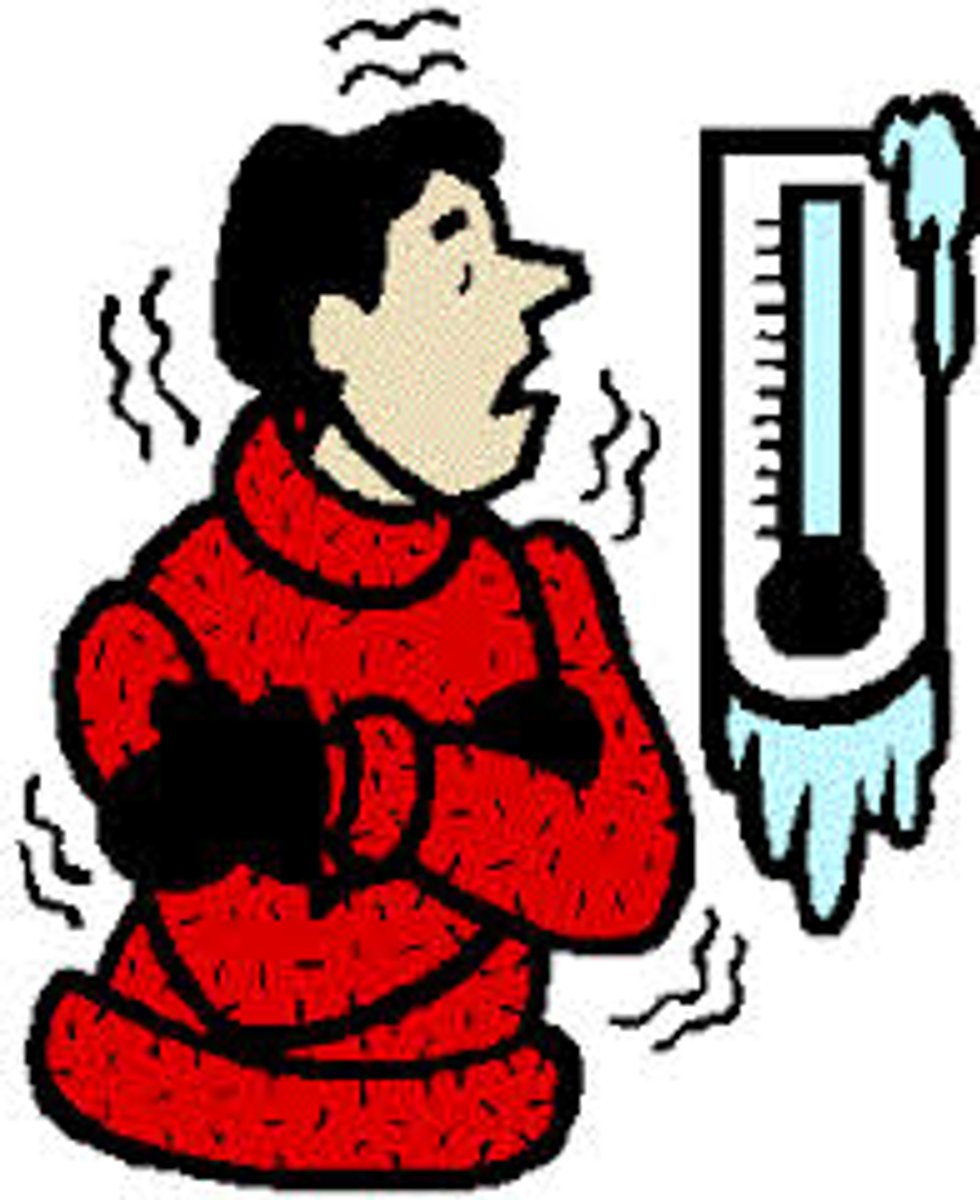 <p>to be cold</p>