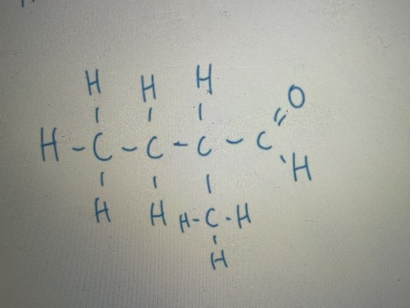 <p>Displayed formula 2-methylbutanal</p>