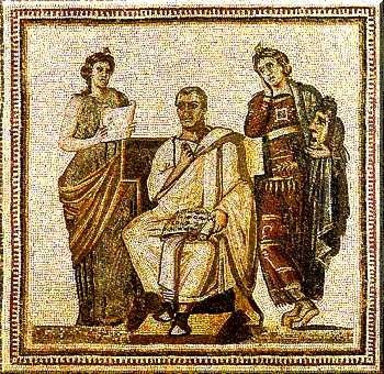 <p>The male head of the family or household, and the only member to have full legal rights. This person had absolute power over his family, which extended to life and death.</p>