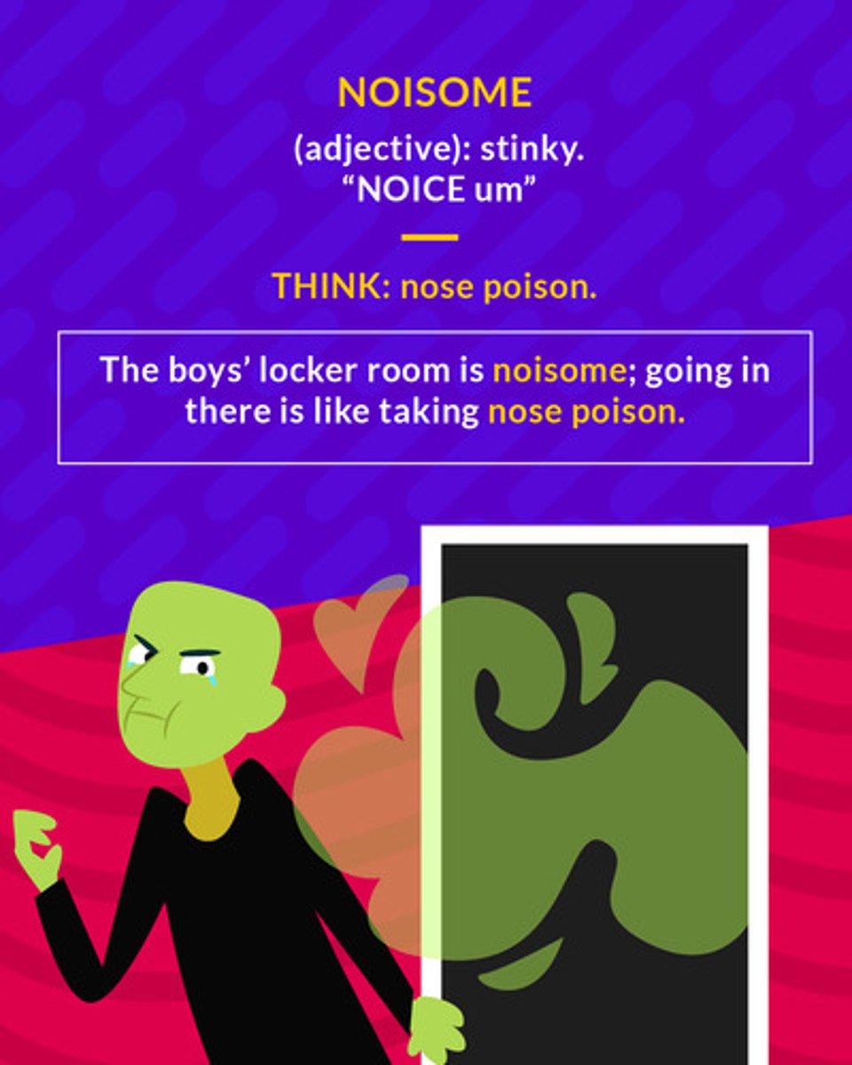 <p>(adj.) offensive or disgusting; foul-smelling; harmful or injurious</p><p>(adj.) stinky</p>