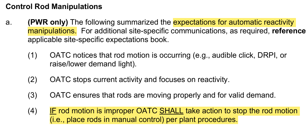 <p>NMP-OS-001 Reactivity Management Program</p><p>PWR Positive Reactivity Guidance</p>