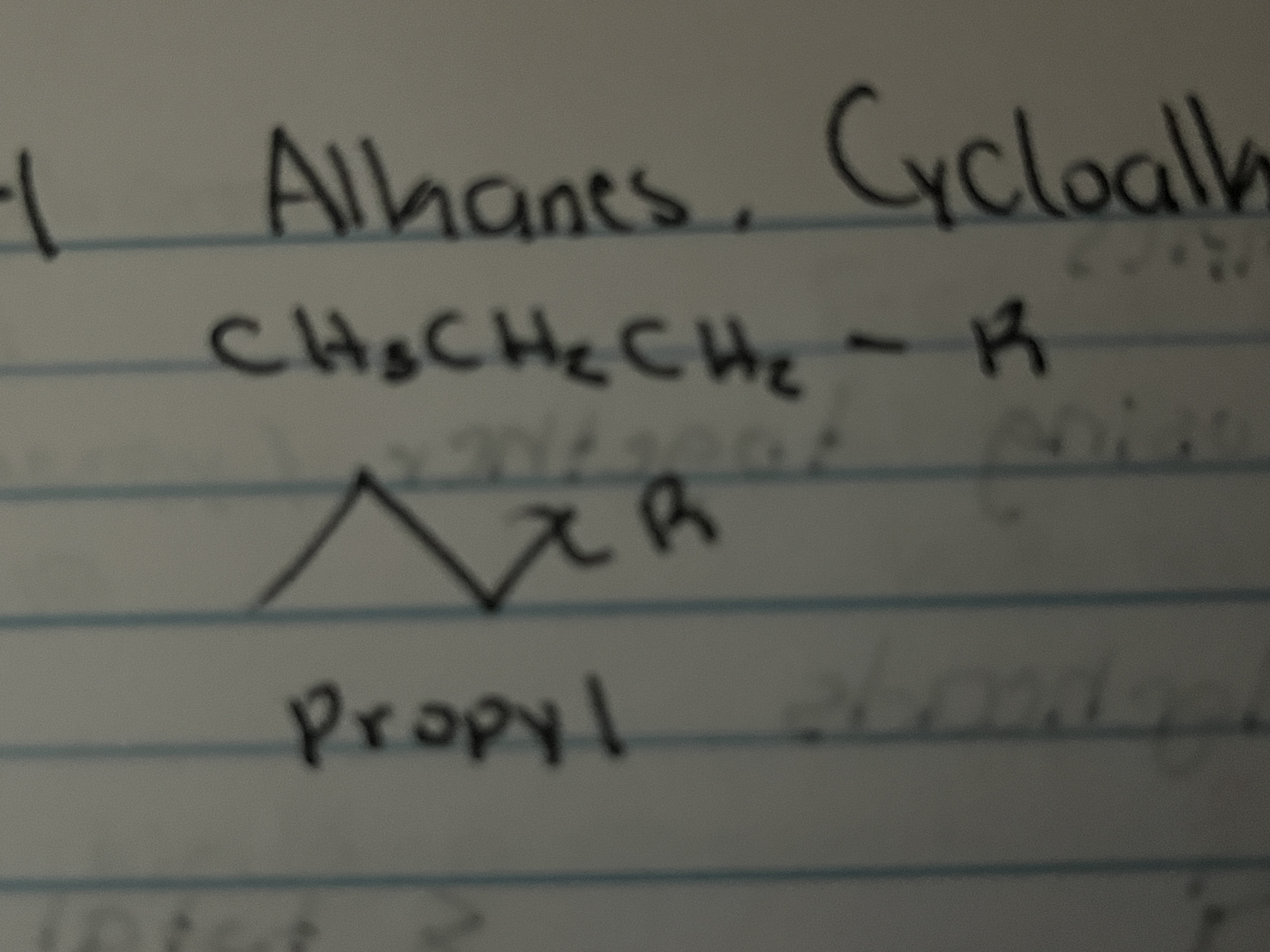 <p>CH3CH2CH2-R</p>
