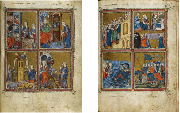 3.64 Golden Haggadah (The Plaques of Egypt; Scenes of Liberation)