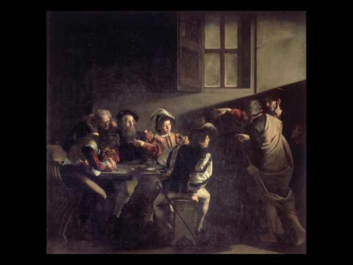 <p>The Calling of St. Matthew 1599-1600 was Caravaggio’s first</p>