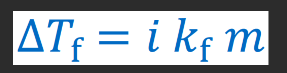 <p>freezing point depression </p>