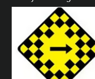  Warning sign: Sharp turn or bend in the roadway ahead sign