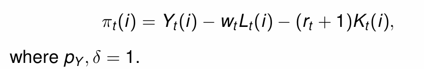 <p>How do we denote w<sub>t</sub> and (1+r<sub>t</sub>) given the FOC?</p>