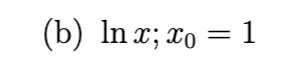 <p>Use sigma notation to write the Taylor series about x = x<sub>0</sub> for the function</p>