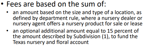 <p>TDA</p><p>If they are not in compliance, they will have to pay fees.</p>