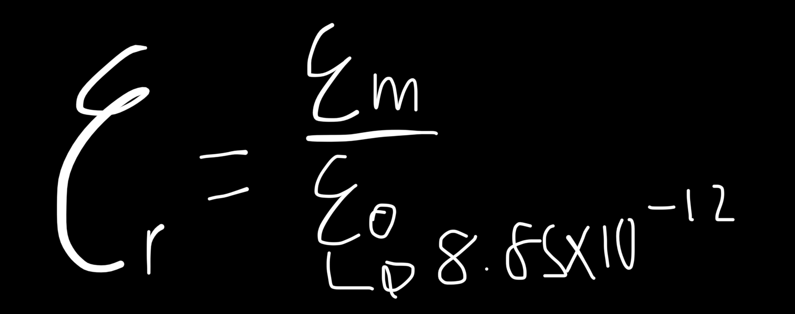 <p>Dielectric constant which is used to measure the capacitance of a capacitor </p>