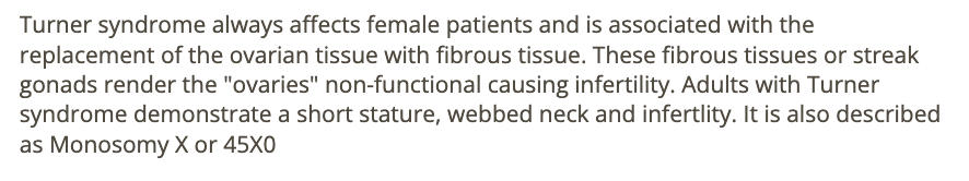 <p>d) turner syndrome</p>
