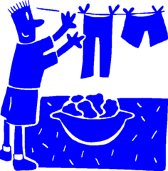 <p>to hang out the washing</p>