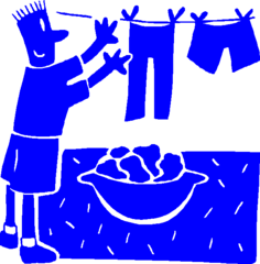 to hang out the washing