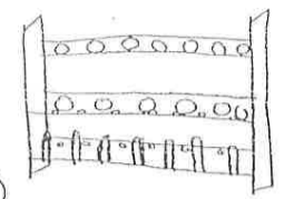 <p>holds many test tubes</p>