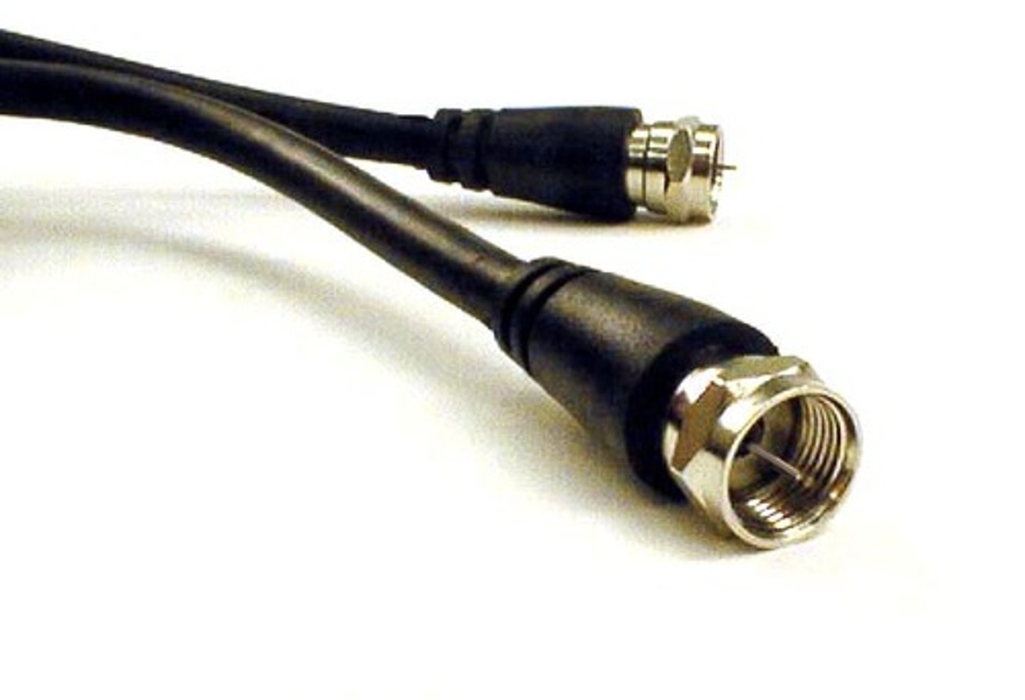 <p>Single copper wire cable surrounded by plastic used in wired networks</p>