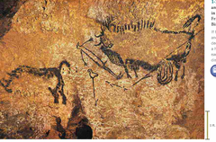 <p>-Bird may be scepter or walking stick -Lascaux, France -Display silhouettes and outlines, indicating that two different painters created them at perhaps different times -Twisted perspective/composite view (viewers see heads in profile, but horns from the front -First art including a man?</p>