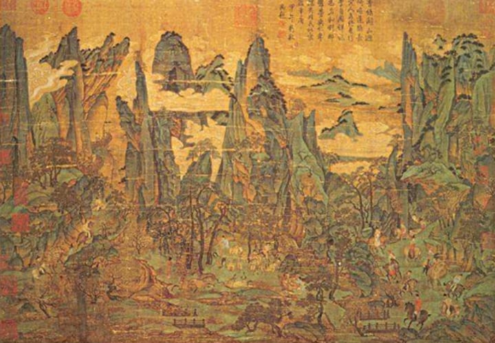 <p>1600 (Yongle Period)<br>Made w/ ink, pigment, silk<br>China</p>