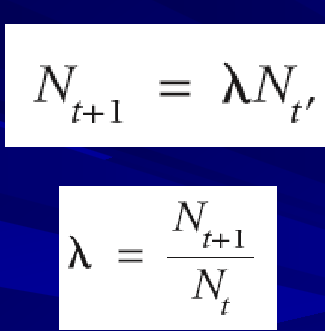 <p>= 1: population will stay the same into the next time step</p><p>&lt; 1: percentage decrease in the population (ex: .97= 3%)</p>