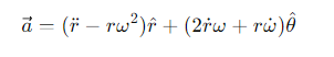 <p>r¨ = the radial acceleration</p>