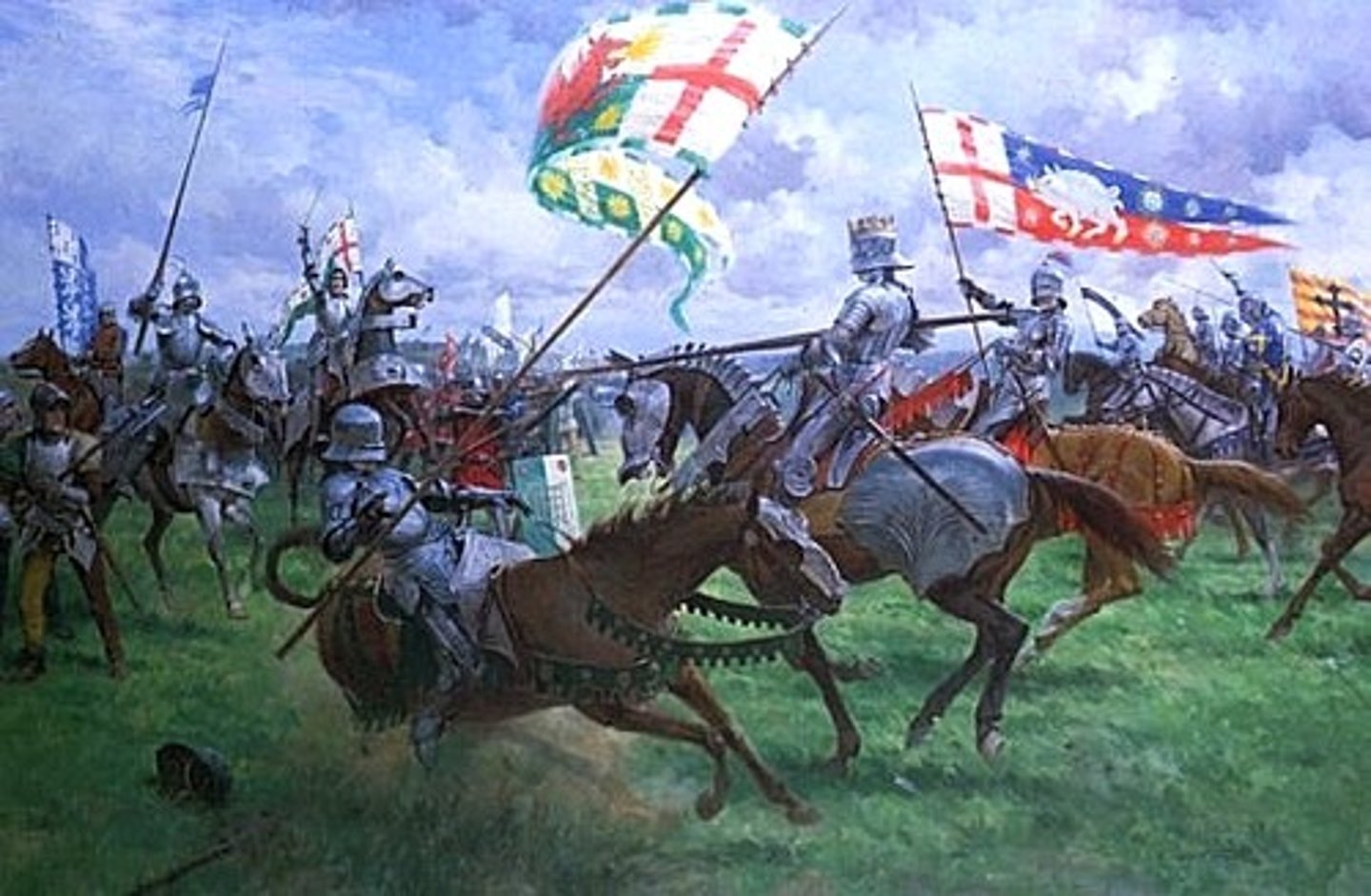 <p>The story of the War of the Roses between the House of York (White Rose) and the house of Lancaster (Red Rose), and of the Hundred Years' War between England and France. Under weak King TITLE, the two branches of the royal house vie for power while France regains its lost territory. Ultimately, the Dukes of York and Suffolk, Prince Edward and TITLE are all killed. Edward IV ascend the throne. The story is completed in another play.</p>