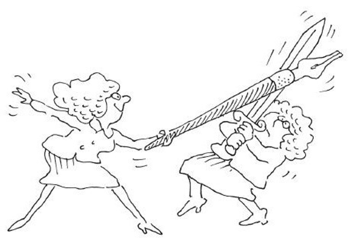 <p>writing is more effective than violence</p>
