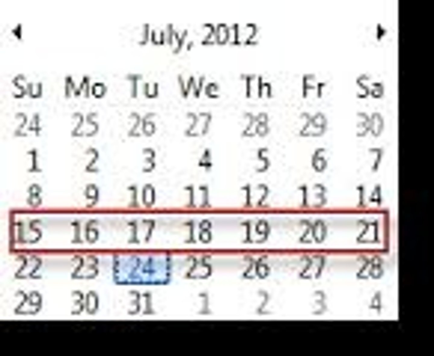 <p>week</p>