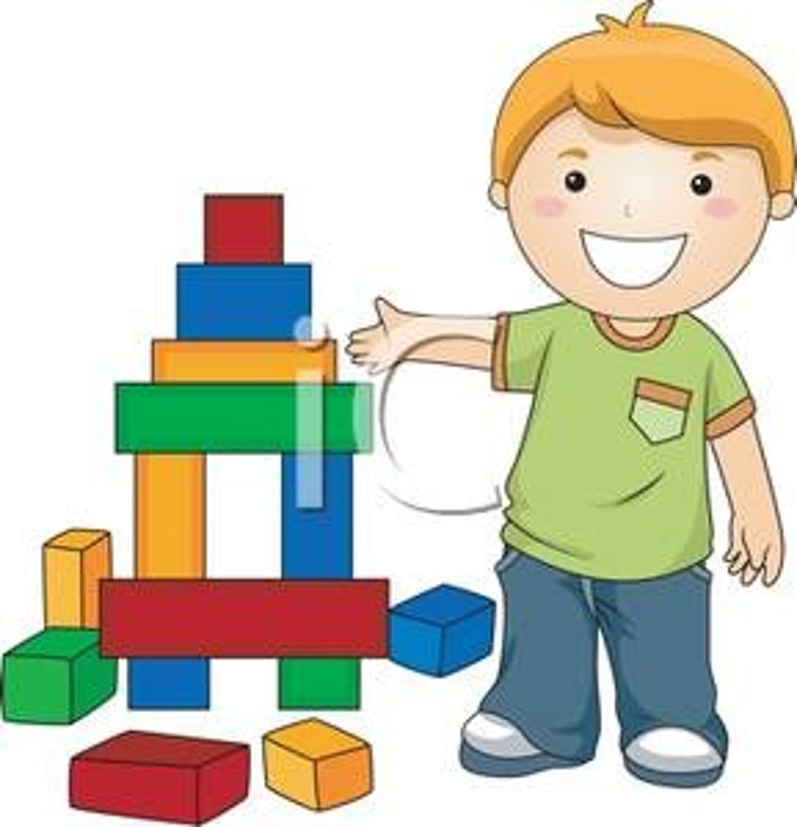 <p>to play with blocks</p>