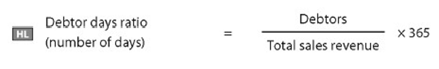 <p>measures the average number</p><p>of days a firm takes to collect</p><p>its debts</p>